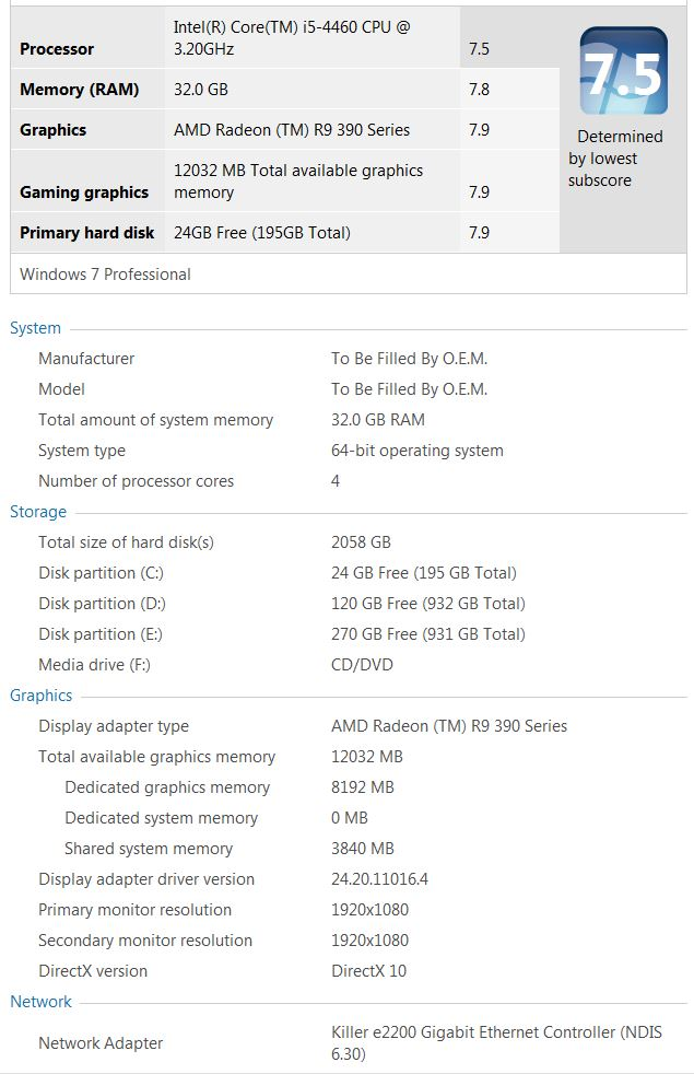 Win7 X Rate